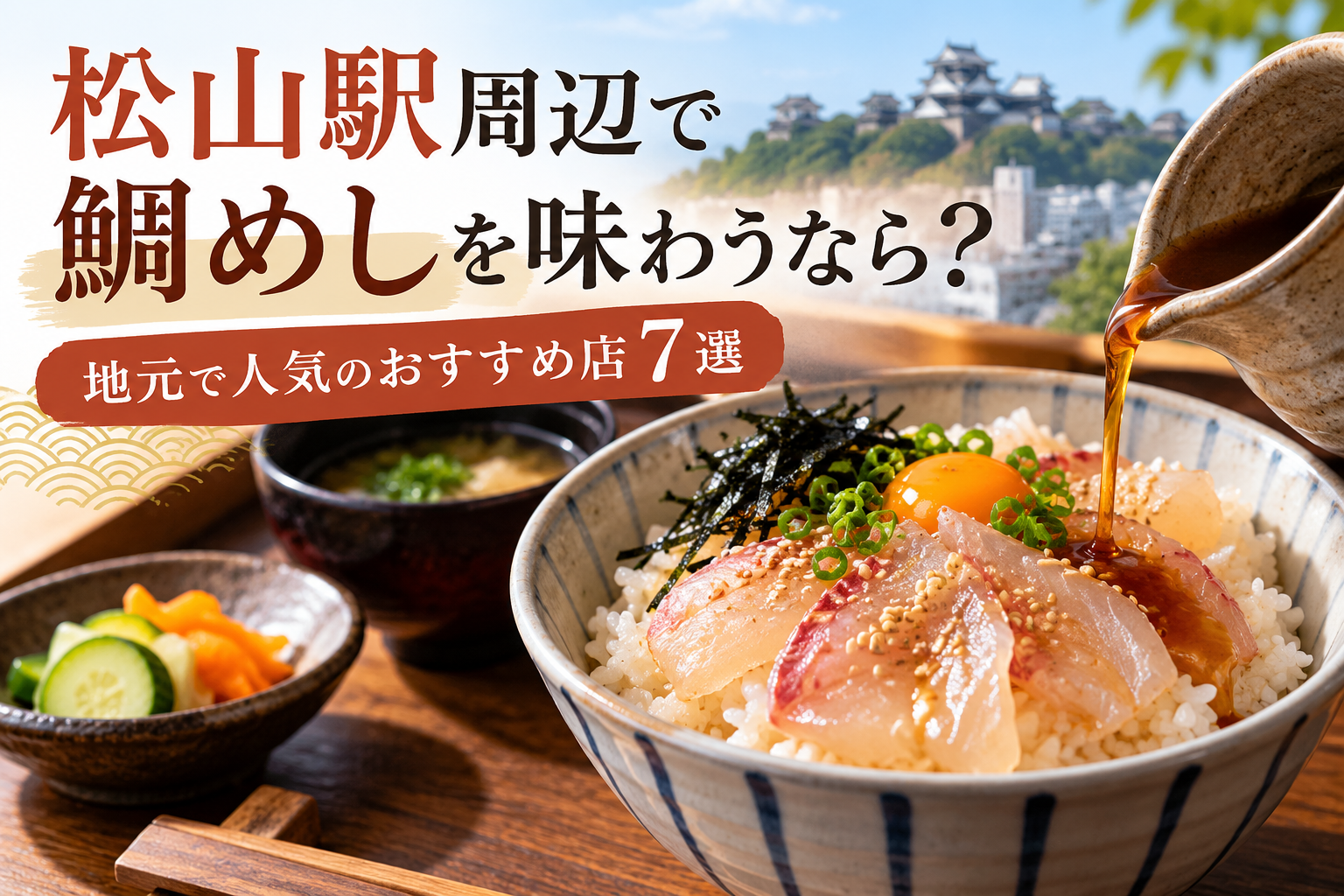 松山駅周辺で鯛めしを味わえる人気店7選